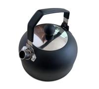 Amagogo Billoire Compatible Induction Argenté | Siffl, Billoire En Acier Inoxydable 1 L, Portable, Théière, pr Préparation du Thé, Camng, Extérieur, Noir