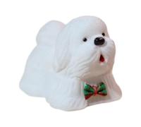 Amagogo Boîte à bagues, boîte à bibelots avec Une Seule Fente décorative en Forme de Chien, pour la Saint-Valentin, Un Anniversaire, des fiançailles, Une, Blanc