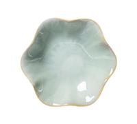 Amagogo Bol à clés, Porte-cuillère en Forme de Fleur, Repose-cuillère, Plat à bagues, Plateau à bibelots en céramique pour amies, mère, Fille et sœurs, Blanc Vert