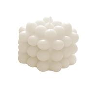 Amagogo Bougies parfumées 3D Bougie décorative à Longue durée de Vie Créative Relaxante Bougie de Cire sans fumée pour Chambre Spa Dîner Décoration, Blanche