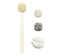 Amagogo Brosse de douche, brosse de bain à manche long, mousse nettoyante riche, bain moussant, brosse corporelle pour brossage humide ou sec, hommes femmes