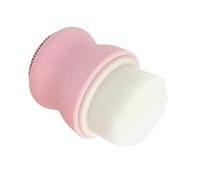 Amagogo Brosse nettoyante pour double poils souples, tampon en silicone multifonctionnel, poils souples à un côté, silicone à face, ROSE