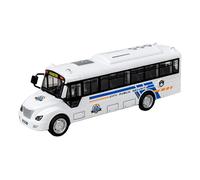 Amagogo Bus jouet modèle de bus échelle 1:12 amusant créatif coordination œil-main véhicule jouet pour enfants pour festivals fête de vacances anniversaire, Blanc