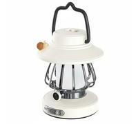 Amagogo Camping Lantern Lanterne Style Ancien Lampe de Camping Lampe de Tente Lumière Nomade Trois Couleurs de Lumière avec Réglage Continu et Mémoire, Blanc