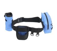 Amagogo Ceinture de pêche réglable multifonctionnelle pour Les Accessoires de pêche, Robuste avec Support de Canne à pêche et Pochette étanche, Bleu