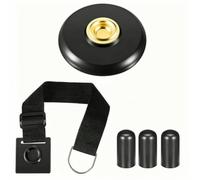Amagogo Cello Antidérapant Pad Support Ancre pour Pique Violoncelle Sangle Réglable Plaque Ronde Manchon Caoutchouc Insert Métal Léger Transportable Adapté aux Salles de Musique Studios Scènes