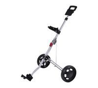 Amagogo Chariot de Golf à Tirer et à Pousser, Support de Sac de Golf, Chariot de Transport de Sac de Golf Portable, Chariot de Sac de Golf Multifonctionnel, Argent