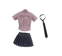Amagogo Chemise figurines d'action pour femme, jupe, jouet éducatif, vêtements élégants, cravate de poupée pour activités, salle d'étude, cadeaux de fête, ROSE