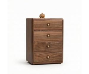 Amagogo Children Lock Cabinet Coffret à Bijoux Boîte Organisateur Armoire à Tiroirs Coffret de Rangement en Noyer avec Finition Classique pour Bracelets, Noyer Noir D Amérique du Nord