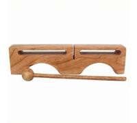 Amagogo Clave de Percussion en Bois Bloc à Instrument de Percussion Maillet Inclus Grain Visible Fabrication Soignée Adaptée aux Amateurs Création Rythmique d'Improvisation, Grand Bloc De Bois