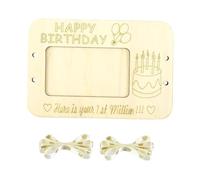 Amagogo Clip d'argent en Bois enveloppe en Bois, Support d'affichage, Porte-Argent décoratif pour l'anniversaire Cadeau de pièce maîtresse de la, Gâteau