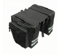 Amagogo coche Vélo 25 litres Compartimen Latéraux Polyvalent c Porte-Bagages Bans Réfléchisntes Universel pr Crses, Noir