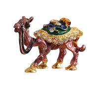 Amagogo Coffret à Bijoux en Forme de Chameau, Organiseur de Bijoux, Statue d'animal, boîte à Bijoux décorative Polyvalente, étui à trésors pour Mariage, Brun