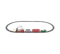 Amagogo Coffret de train de Noël, lumières et sons autour du sapin de Noël, jouet de train de Noël fumant pour 3 4 5 6 7 8 ans et plus