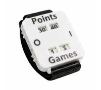 Amagogo Compteur de Score de Poignet Compteur Bracelet Indicateur Chronomètre avec Repères Distincts pour Points et Manches Plastique Léger Sangle Aérée, Blanc