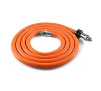Amagogo Conduite Élastique Ravitaillement avec Raccords Métalliques et Noir pour Pompes à Essence Dans les Stations Commerciales Conçue pour une Utilisation Quotidienne, Orange, 4,5 Mètres