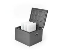 Amagogo Conteneur Isotherme Caisson de Transport Alimentaire Coffret Conservation Récipient Mousse Adapté aux Services Logistiques Restauration Mobile Transport de Produits Frais 81L, Noir