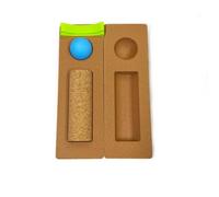 Amagogo Cork Balance Bloc d'Équilibre en Liège Brique de Stabilité Socle d'Exercice Support de Pied Liège Naturel à pour Grip Stable Cavité pour Auto-massage, 10 30cm, Ensemble De Balles En Silicone