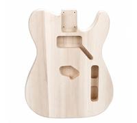 Amagogo Corps de Guitare Électrique Corps Caisse Bois Léger Architecture Pré-usinée pour Deux Micros Logement de Manche Précis Prêt pour Vernis et Peinture