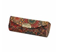 Amagogo Cosmetic Organizer Boîte à Maquillage Étui à Rouge à Lèvres Coffret à Bijoux Pochette de Rangement Matière Liège et Cuir Synthétique Fermeture, Cœur De Fleur 2