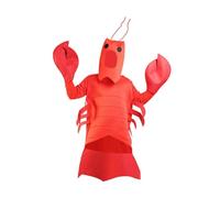 Amagogo Costume de homard d'Halloween pour adulte, pour spectacle de théâtre, multifonctionnel, rouge