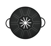 Amagogo Couvercle anti-déversement en silicone, support de cuisson vapeur multifonctionnel, manique à double poignée, Noir