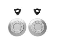 Amagogo Couvre Moyeu de Roue 1.9 Pouces Installation Rapide Moyeu Bouchon Jante Décoratif Imitation Métal Pièce de Rechange Visserie Incluse pour RC Adapté, Argent Métallisé