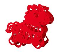 Amagogo Décoration de table en feutre pour le Nouvel An chinois, cadeau traditionnel chinois pour une pendaison de crémaillère ou un salon, Cheval 37x12.5x45cm