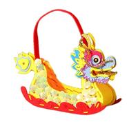Amagogo Décoration du Festival de Bateau Dragon Fait à la Main, Jaune