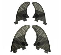 Amagogo Dérive de Surf à Double Ergots Dérive Shortboard Aileron Planche Composite Nid-d’Abeille pour Rigidité Légère et Installation Facile sur Modérée , Gris
