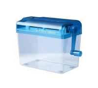 Amagogo Destructeur de Papier Manuel Mini Broyeur à Manivelle Coupe-Bandes Réservoir Clair 3L Compact Fonctionnement Manuel Silencieux Adapté aux Bureaux à Domicile Espaces Partagés Foyers, Bleu