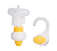 Amagogo Distributeur de recharges pour sachets, crochet de suspension inversé, accessoires pour gel douche et soins personnels, Jaune