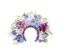 Amagogo Diy Artificial Flower Bandband Making Kit Bround Set Set Creative Headpiece Supplies for Birthday Party Cosplay Gift, Violet