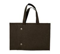 Amagogo en Feutre, de Courses, Multifonction, Ouvert sur Le Dessus, étui de Transport, à Main épais et Pliable pour Le Travail, Les Pique-niques, Les, Brun