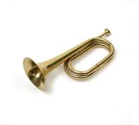 Amagogo Enfant Bugle Trompette Cornet Instrument Traditionnel Pavillon Large Réponse Rapide Finition Polie Adapté aux Fanfares de Jeunes Cérémonies Entraînement Débutant Défilés, Doré