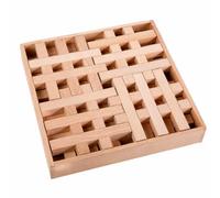 Amagogo Ensemble Construction en Bois pour Enfants Plateau Inclus Pièces Lisses Formes Création Libre pour Jeu Scolaire, Style B