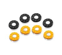 Amagogo Ensemble de 8 Mini palets de Jeu de palets, Accessoires Robustes pour Un Jeu de Table Amusant et Une Glisse Fluide. Pièces pour Le de sur, Noir Jaune