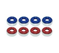 Amagogo Ensemble de 8 Mini palets de Jeu de palets, Accessoires Robustes pour Un Jeu de Table Amusant et Une Glisse Fluide. Pièces pour Le de sur, Bleu Rouge