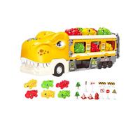 Amagogo Ensemble de jeu de véhicule de lancement de dinosaures, camion de transport de dinosaures, jouets créatifs pour tout-petits, camion, jouets pour, Jaune