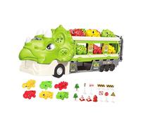 Amagogo Ensemble de jeu de véhicule de lancement de dinosaures, camion de transport de dinosaures, jouets créatifs pour tout-petits, camion, jouets pour, Vert