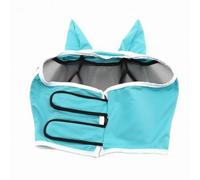 Amagogo Equine Headgear Protection Tête Cheval Couverture Oreilles Maillage Textile Tricot Respirant Confortable Adapté Équitation Repos Stable, Bleu, L