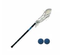 Amagogo Équipement de Jeune Crosse Bâton Raquette Filet Structure Manche Droit Filet de Prise Maîtrise de Balle Stabilité de Poche Convient à Entraînement, Noir, 24 Pouces Jeune