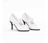 Amagogo Escarpins pour Poupée BJD Escarpins Bride Pointe Résine Profil Élégant avec Upper Échancré et Finition Lisse Semelle Contrastée et Détails, Blanc, Style to 1