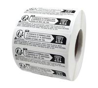 Amagogo Étiquettes d'avertissement de suffocation Autocollants de risque d'étouffement sur les emballages Avertissement de risque de suffocation, 7x2 Cm