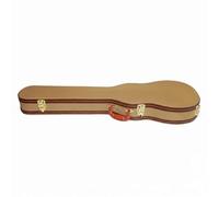 Amagogo Étui Guitare Électrique Housse Coffret Boîtier Rigide pour Guitare LP avec Coque Moulée et Soutien Intérieur Réduit des Mouvements Surface PU, Array, Jaune À Chevrons