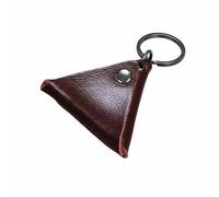 Amagogo Étui Médiators Étui Pochette Boîtier Porte-clés en Cuir PU Bouton Pression Solide Rangement Compact pour 10 Médiators à Une Main Portable pour Musiciens sur Scène Studio, Brun Foncé