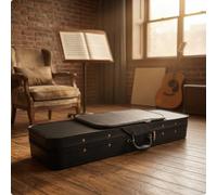 Amagogo Étui Violon Rigide Housse Boîte Coffret Matériaux Oxford Bois Mousse pour Protection Intérieur Bleu Moulé Sécurisé Rangement Accessoires Pratique, 1/4