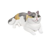 Amagogo Figurine de chat réaliste pour gâteau de chat, jouet éducatif pour chaton, figurine de chat miniature pour bureau, jardin, balcon, Chat Calico