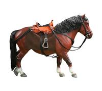 Amagogo Figurine de Cheval à L'échelle 1/12, Figurines Miniatures Réalistes, pour Figurine D'action de 6 Pouces, Scène Miniature, Diorama, Brun