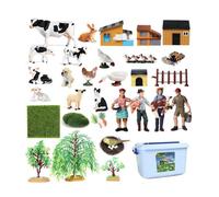 Amagogo Figurines de Ferme pour Enfants Collection Animaux Jouets Fermiers Accessoires Histoires Colorées Jeu Imagination Adapté pour Observation Apprentissage Jeux Collectifs